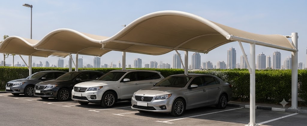 Wave car parking shade