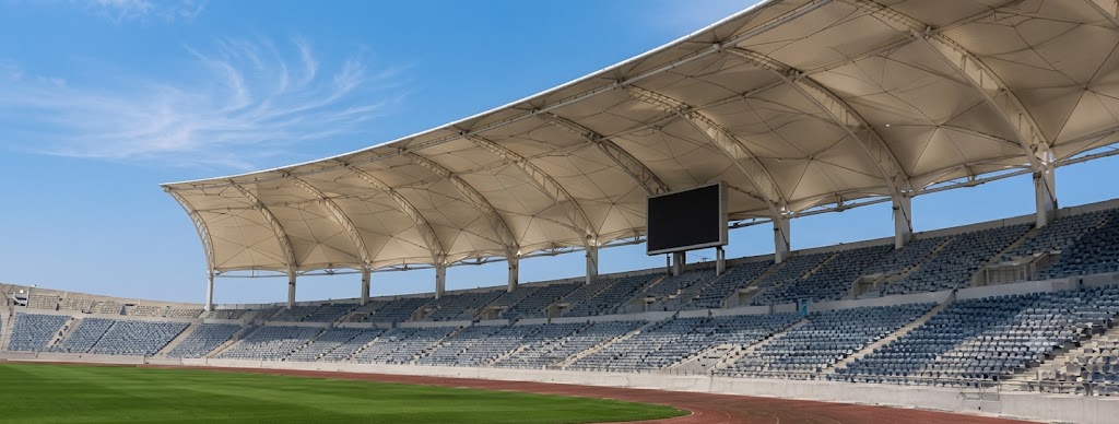Entrance canopy tensile structure